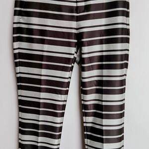 Banana Republic Black and White Striped Pants